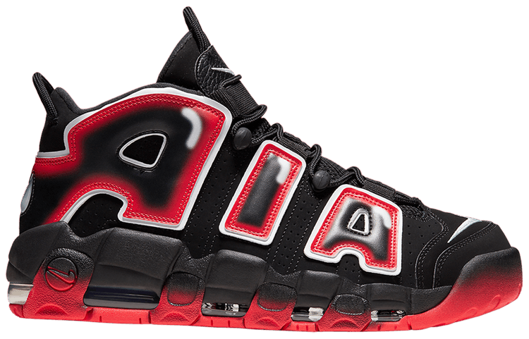 Nike More Uptempo Red Black