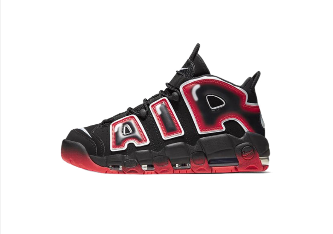 Nike More Uptempo Red Black